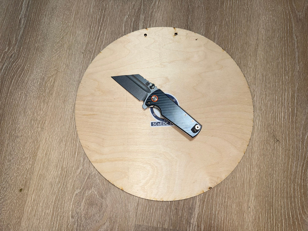 Artisan Cutlery-Artisan Cutlery Stone Wash D2 Blade Carbon Fiber Handle