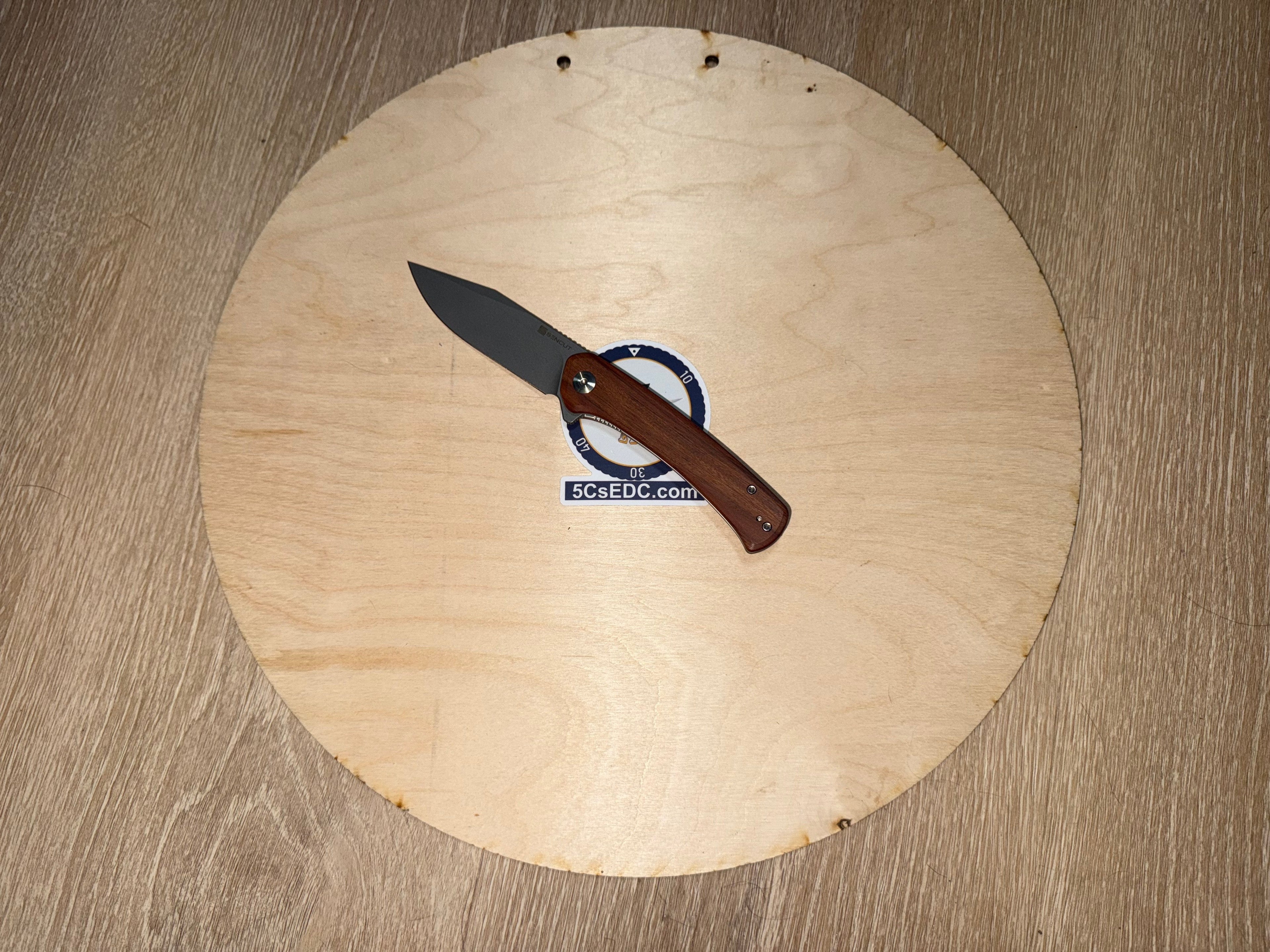 Sencut Snap Flipper Knife Wood Handle